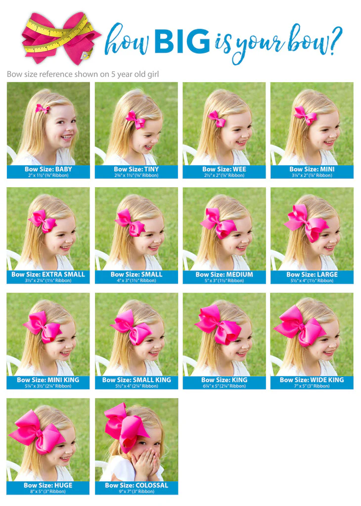 Small Classic Grosgrain Hair Bow MANY COLORS - Image 3