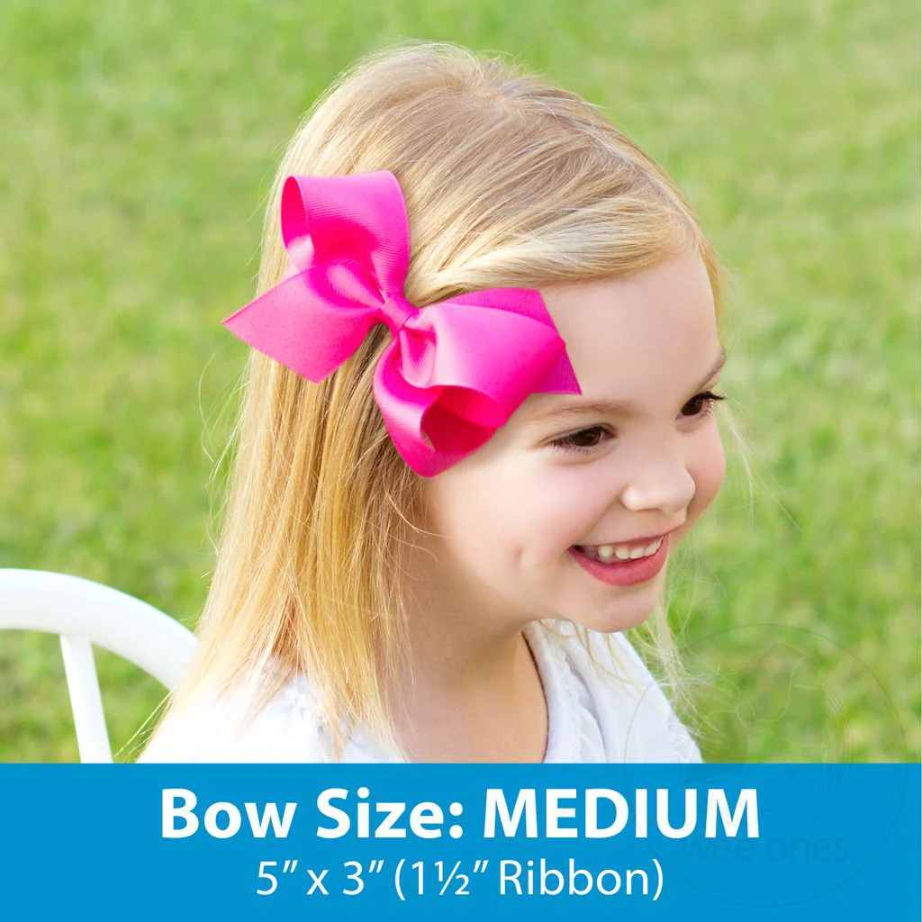 Wee Ones Embroidered Grosgrain Hair Bow - Image 6
